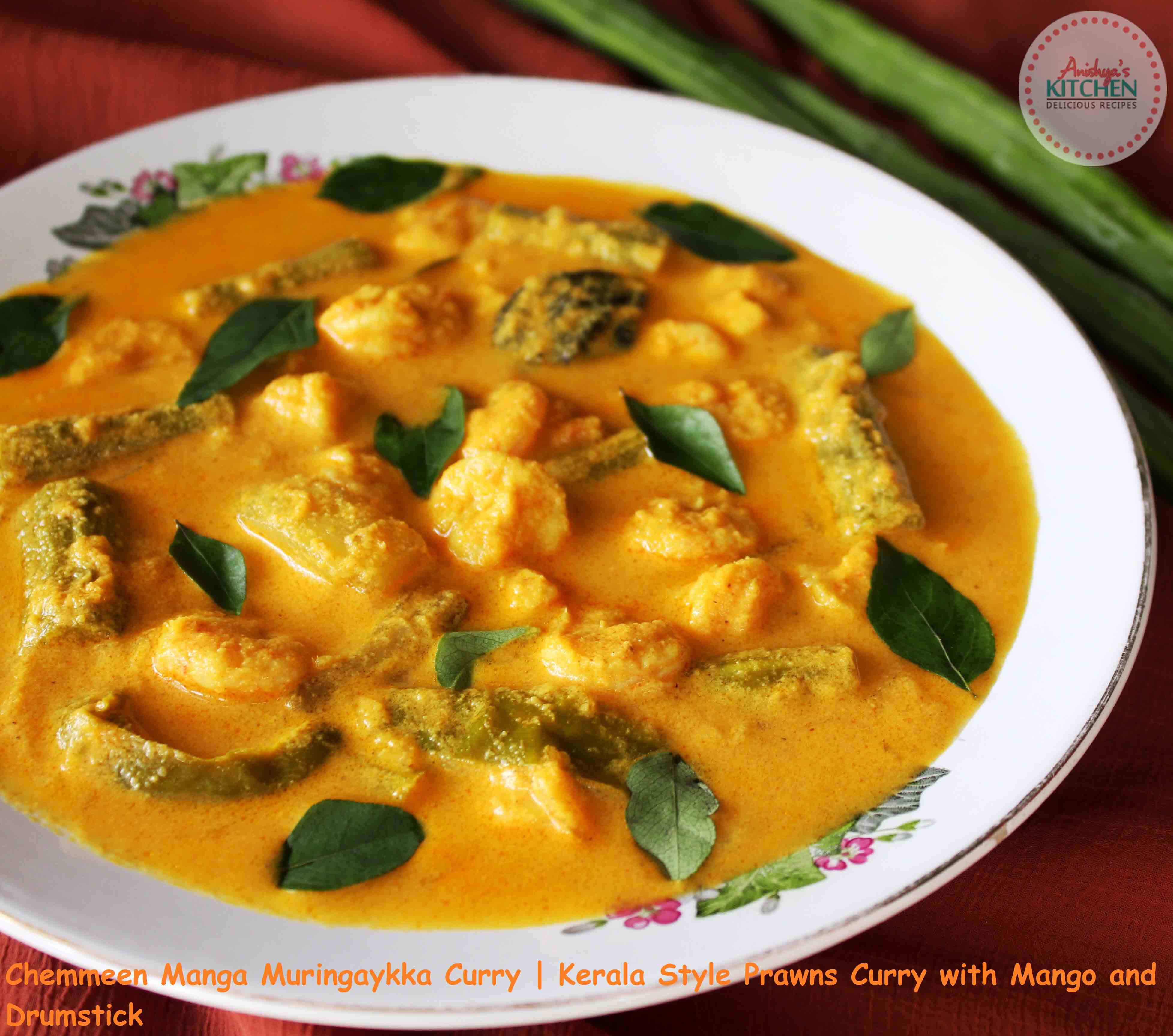 Chemmeen Manga Muringaykka Curry-Kerala Style Prawns Curry