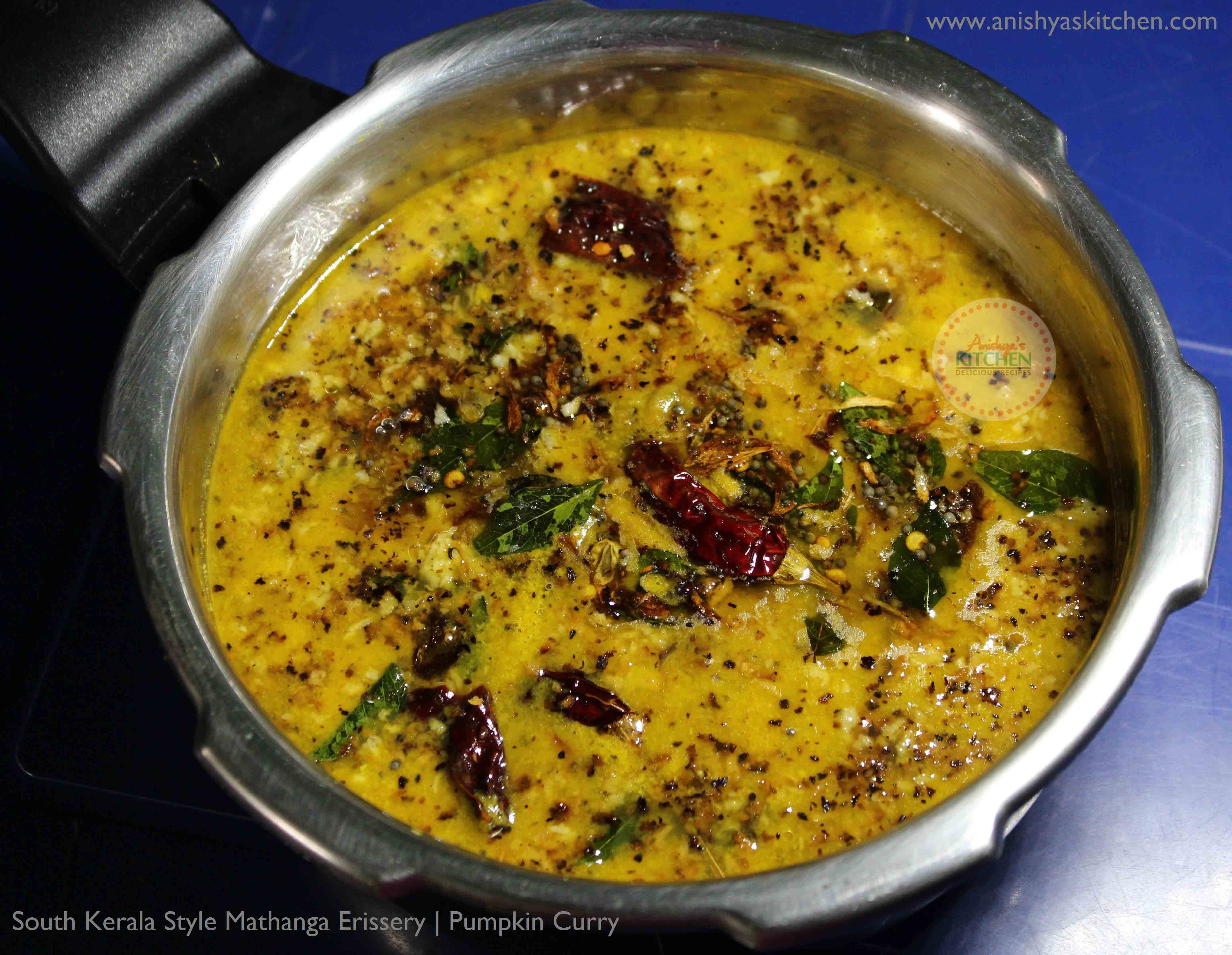 South Kerala Style Mathanga Erissery Pumpkin And Green Gram Brown Gram Curry Anishyas Kitchen