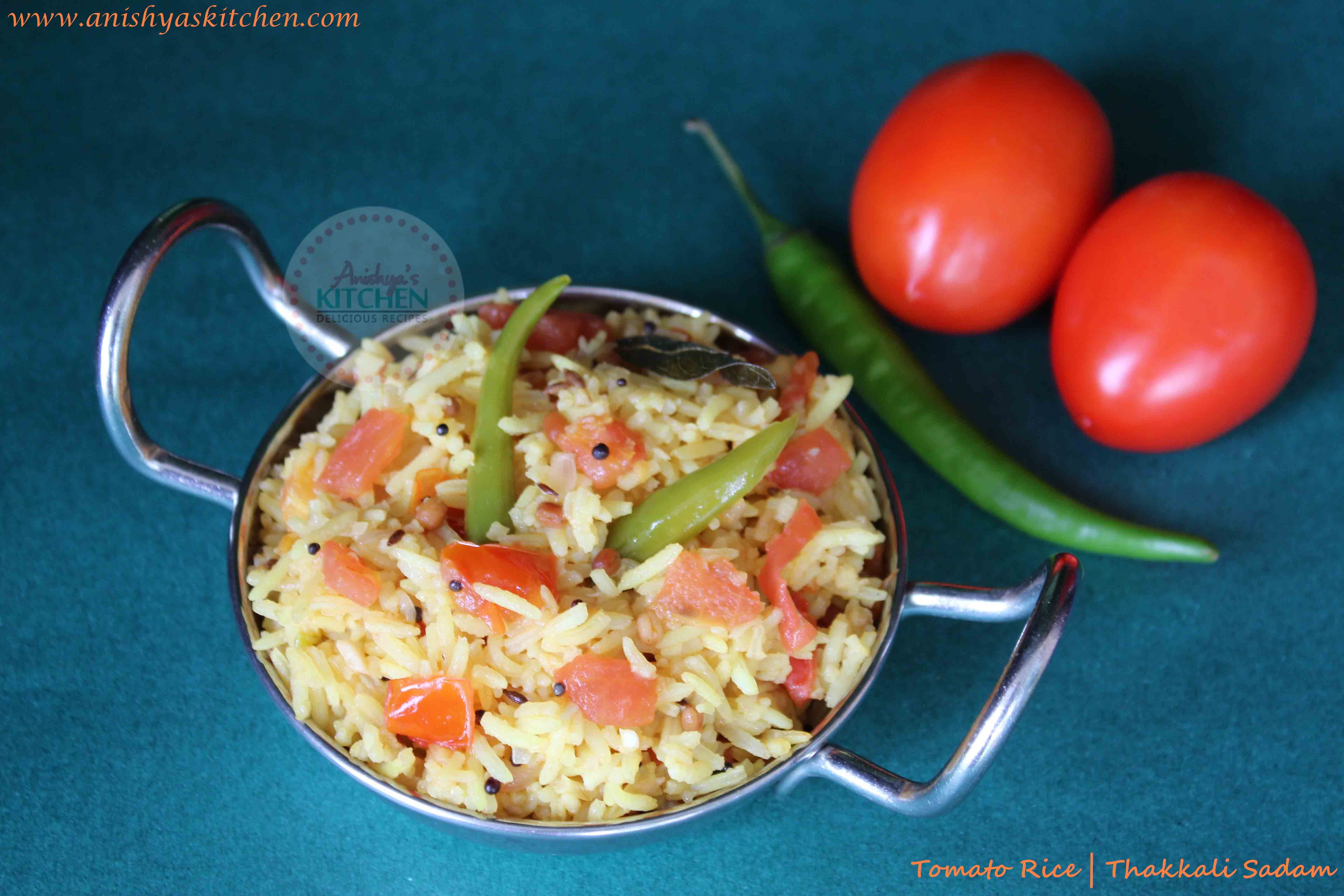 Tomato Rice - Thakkali Sadam - Thakkali Choru