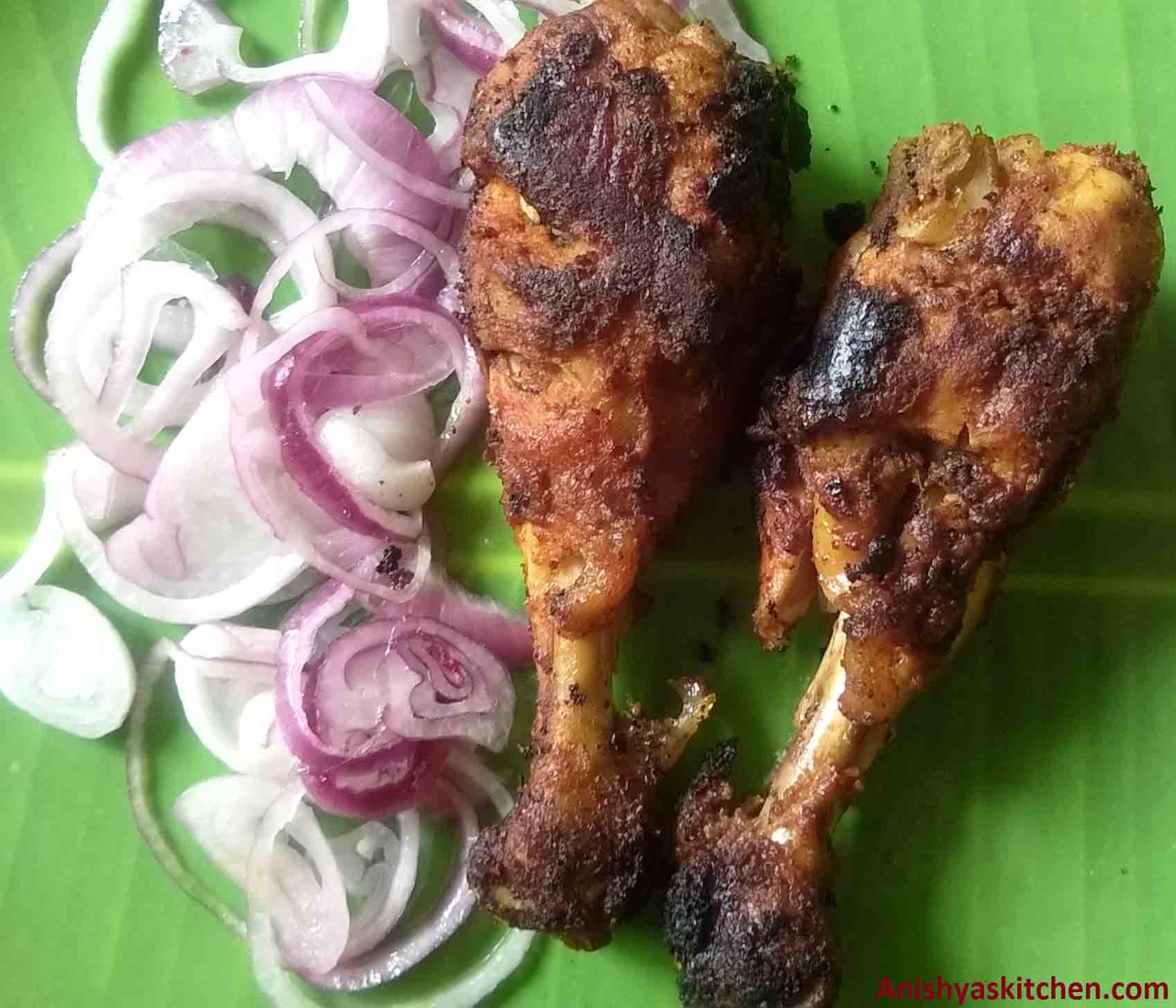 Kozhikaalu Varuthathu - Chicken leg fry - Chicken drumstick