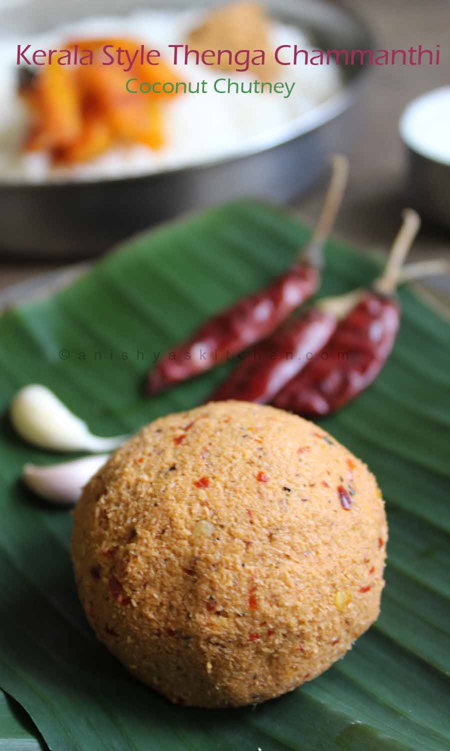 Kerala Style Thenga Chammanthi - Coconut Chutney