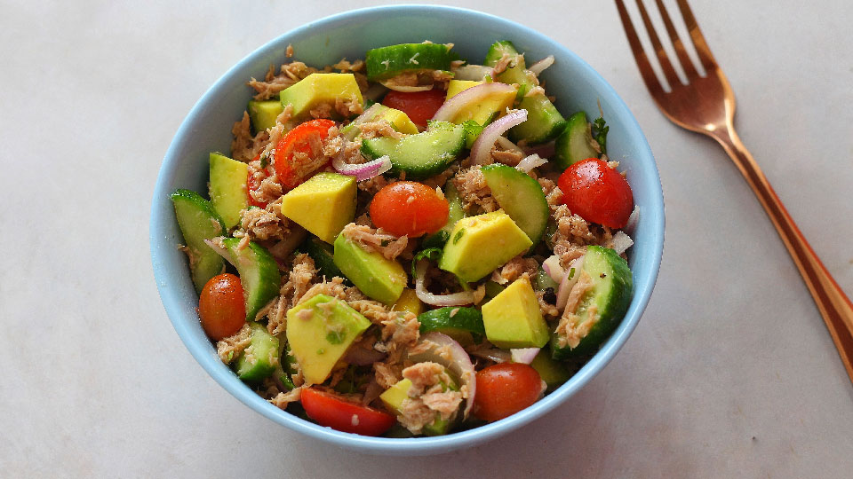 Healthy Avocado Tuna Salad Recipe Anishyas Kitchen