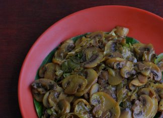Mushroom pepper fry recipe - Indian weight loss recipes - Kerala diet recipes - Mushroom recipe